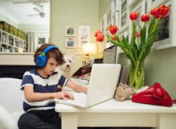 JBL JR460NC Blauw + BlueBuilt Quick Charge Oplader Met Usb A Poort -Samsung || APPLE || Google Winkel 1658411