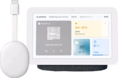 Google Chromecast 4K Met Google TV + Google Nest Hub 2 Charcoal