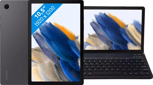 Samsung Galaxy Tab A8 64GB Wifi + 4G Grijs + Just In Case Toetsenbord Hoes QWERTY 3 Samsung Galaxy Tab A8 64GB Wifi + 4G Grijs + Just In Case Toetsenbord Hoes QWERTY