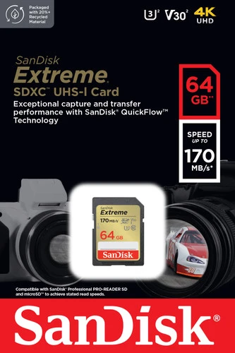 SanDisk SDXC Extreme 64GB 170mb/s 6 SanDisk SDXC Extreme 64GB 170mb/s - Afbeelding 4