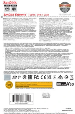 SanDisk SDXC Extreme 64GB 170mb/s 11 SanDisk SDXC Extreme 64GB 170mb/s -Samsung || APPLE || Google Winkel 1765803