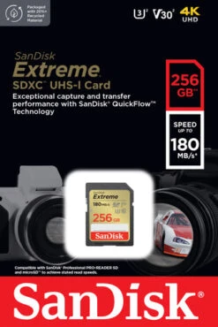 SanDisk SDXC Extreme 256GB 180mb/s -Samsung || APPLE || Google Winkel 1765812