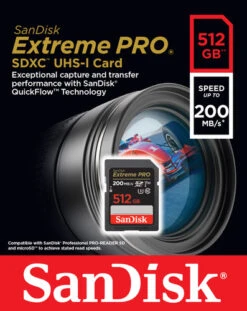 SanDisk SDXC Extreme Pro 512GB 200mb/s -Samsung || APPLE || Google Winkel 1765835