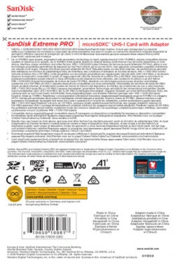 SanDisk MicroSDXC Extreme Pro 128GB 200mb/s -Samsung || APPLE || Google Winkel 1765870