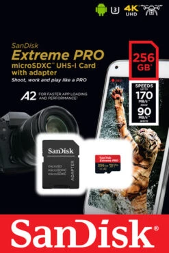 SanDisk MicroSDXC Extreme Pro 256GB 200mb/s -Samsung || APPLE || Google Winkel 1765881