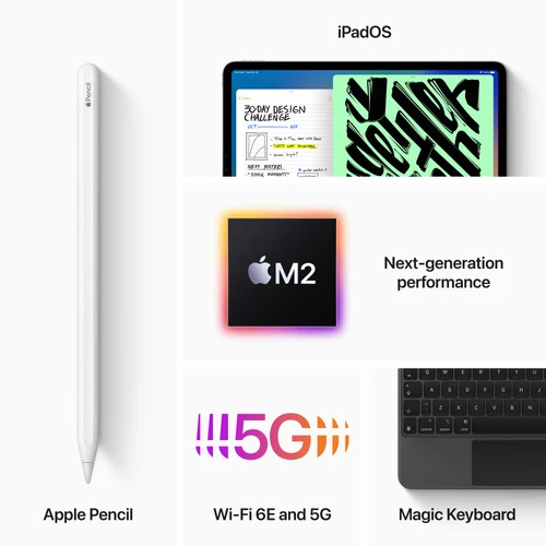Apple IPad Pro (2022) 11 Inch 512GB Wifi + 5G Space Gray + Apple Pencil 2 9 Apple IPad Pro (2022) 11 Inch 512GB Wifi + 5G Space Gray + Apple Pencil 2 - Afbeelding 7