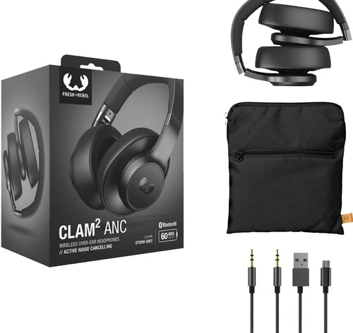 Fresh 'n Rebel Clam 2 ANC Grijs + BlueBuilt Quick Charge Oplader Met Usb A Poort 18W Zwart 8 Fresh 'n Rebel Clam 2 ANC Grijs + BlueBuilt Quick Charge Oplader Met Usb A Poort 18W Zwart - Afbeelding 6