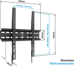 BlueBuilt Vaste Muurbeugel 32" - 50" Zwart 18 BlueBuilt Vaste Muurbeugel 32" - 50" Zwart -Samsung || APPLE || Google Winkel 1909991