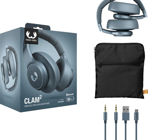 Fresh N Rebel Clam 2 ANC Blauw + BlueBuilt Quick Charge Oplader Met Usb A Poort 18W Zwart 9 Fresh N Rebel Clam 2 ANC Blauw + BlueBuilt Quick Charge Oplader Met Usb A Poort 18W Zwart - Afbeelding 7