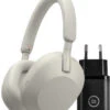Sony WH-1000XM5 Zilver + BlueBuilt Quick Charge Oplader Met Usb A Poort 18W Zwart -Samsung || APPLE || Google Winkel 1941092