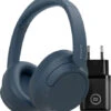 Sony WH-CH720N Blauw + BlueBuilt Quick Charge Oplader Met Usb A Poort 18W Zwart -Samsung || APPLE || Google Winkel 1941098