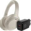 Sony WH-1000XM4 Zilver + BlueBuilt Quick Charge Oplader Met Usb A Poort 18W Zwart -Samsung || APPLE || Google Winkel 1941555