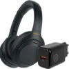 Sony WH-1000XM4 Zwart + BlueBuilt Quick Charge Oplader Met Usb A Poort 18W Zwart