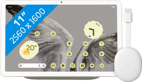 Google Pixel Tablet 128GB Wifi Crème + Chromecast HD Met Google TV 3 Google Pixel Tablet 128GB Wifi Crème + Chromecast HD Met Google TV