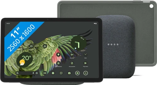 Google Pixel Tablet 256GB Wifi Grijs + Pixel Tablet Back Cover Grijs + Nest Audio Charcoal 3 Google Pixel Tablet 256GB Wifi Grijs + Pixel Tablet Back Cover Grijs + Nest Audio Charcoal