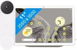 Google Pixel Tablet 256GB Wifi Creme En Dock Met Speaker + Nest Doorbell Battery