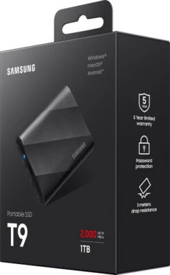 Samsung T9 Portable SSD 1TB Zwart -Samsung || APPLE || Google Winkel 1976602 1