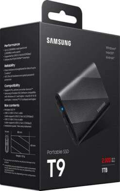 Samsung T9 Portable SSD 1TB Zwart -Samsung || APPLE || Google Winkel 1976604 1