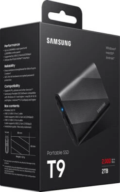 Samsung T9 Portable SSD 2TB Zwart -Samsung || APPLE || Google Winkel 1976626