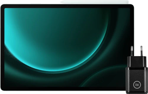 Samsung Galaxy Tab S9 FE 256GB Wifi Groen + BlueBuilt Oplader 3 Samsung Galaxy Tab S9 FE 256GB Wifi Groen + BlueBuilt Oplader
