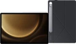 Samsung Galaxy Tab S9 FE Plus 256GB Wifi Zilver + Book Case Zwart